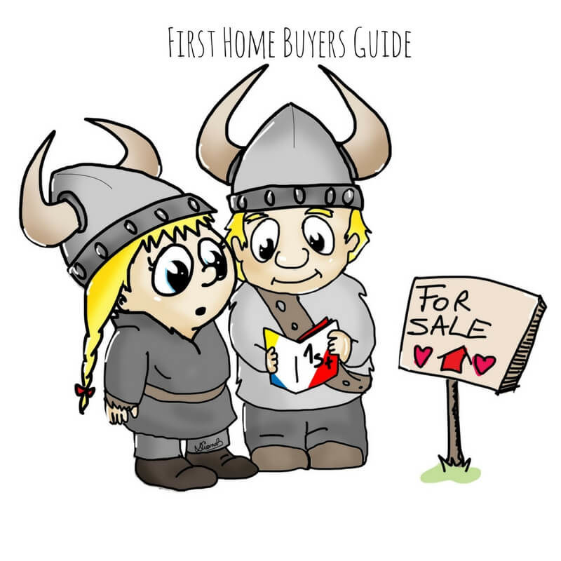 Viking Mortgages - First Home Buyers Guide Cartoon Illustration